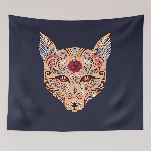 Item preview, Sugar Skull Fox Day of the Dead designed and sold by tpixx.