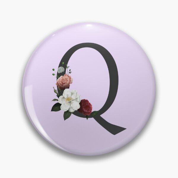 Item preview, Black On Lavender Monogram Letter Q | Floral Alphabet designed and sold by SerendipityNow.