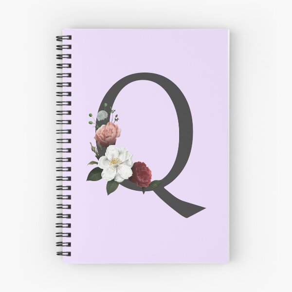 Item preview, Black On Lavender Monogram Letter Q | Floral Alphabet designed and sold by SerendipityNow.