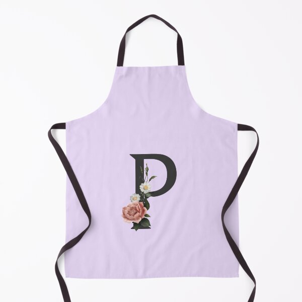 Item preview, Black On Lavender Monogram Letter P | Floral Alphabet designed and sold by SerendipityNow.
