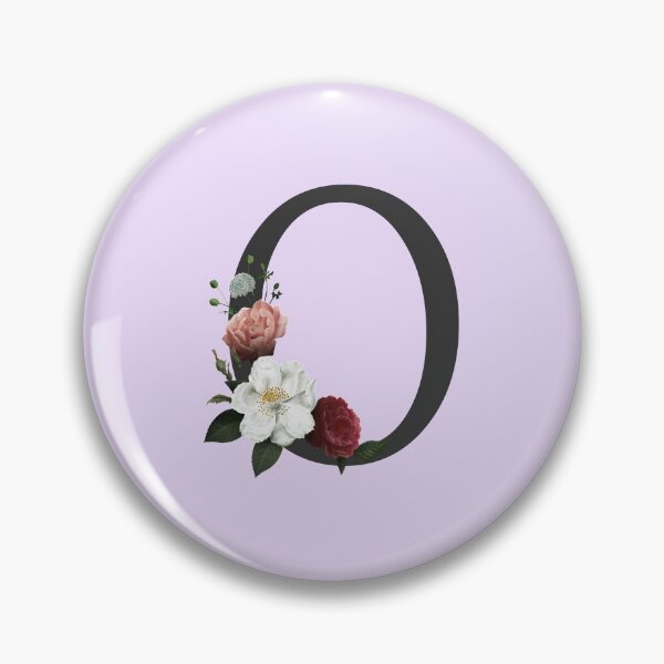 Item preview, Black On Lavender Monogram Letter O | Floral Alphabet designed and sold by SerendipityNow.