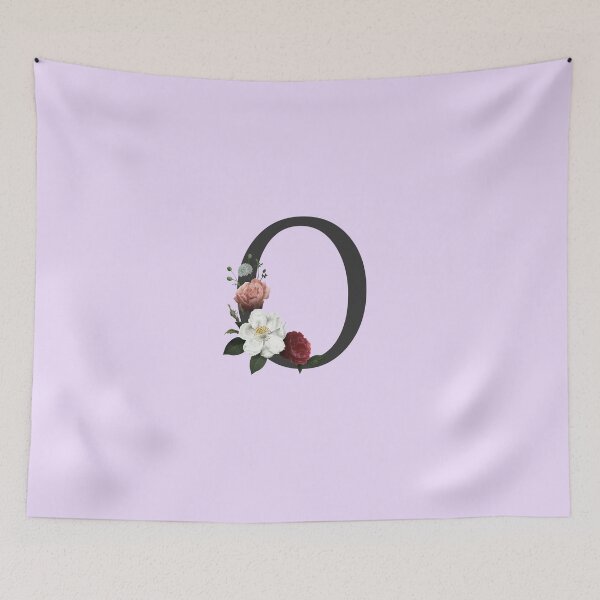 Item preview, Black On Lavender Monogram Letter O | Floral Alphabet designed and sold by SerendipityNow.