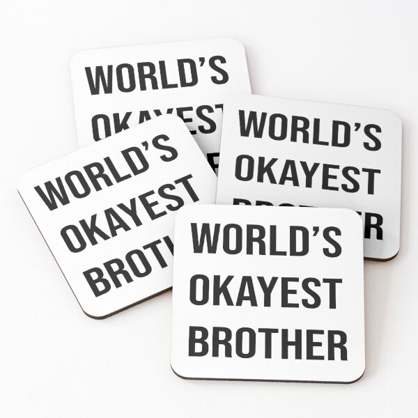 Item preview, World's Okayest Brother Sibling Family Funny designed and sold by Two Left Hands Design.