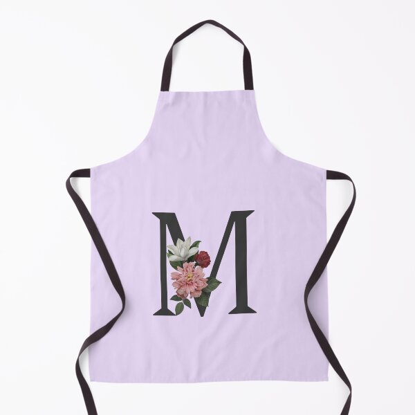 Item preview, Black On Lavender Monogram Letter M | Floral Alphabet designed and sold by SerendipityNow.