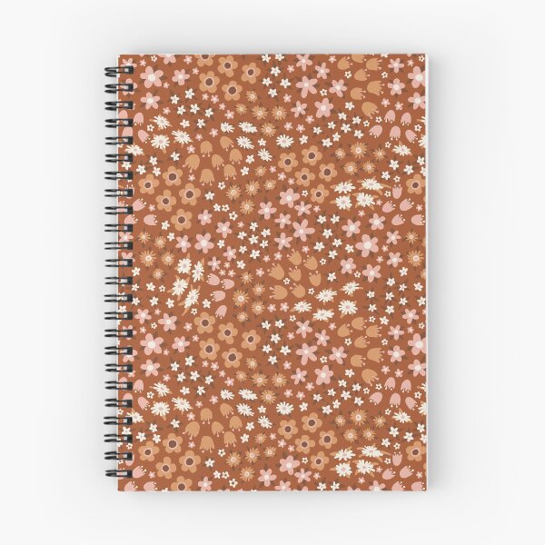 Item preview, Retro Ditsy Floral Pattern in Warm Rusty Browns designed and sold by BexMorleyArt.