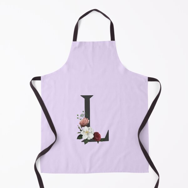 Item preview, Black On Lavender Monogram Letter L | Floral Alphabet designed and sold by SerendipityNow.