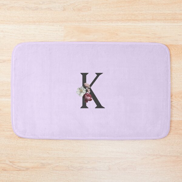 Item preview, Black On Lavender Monogram Letter K | Floral Alphabet designed and sold by SerendipityNow.