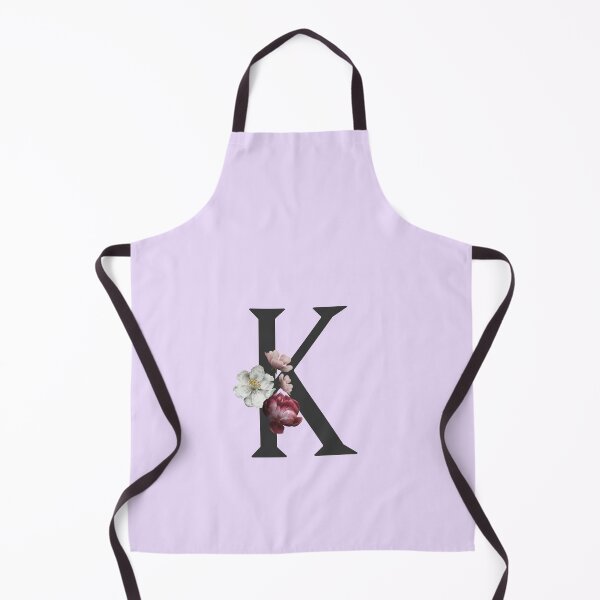 Item preview, Black On Lavender Monogram Letter K | Floral Alphabet designed and sold by SerendipityNow.