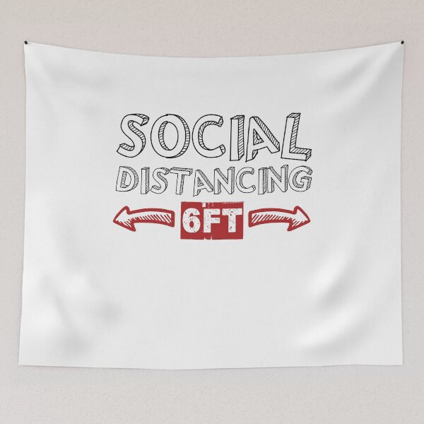 Item preview, Stay 6 Ft Away Social Distancing Mask Quarantine designed and sold by Two Left Hands Design.