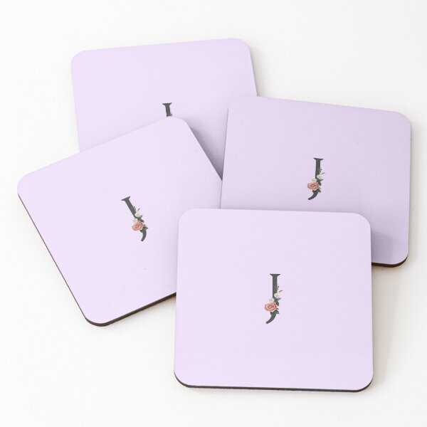 Item preview, Black On Lavender Monogram Letter J | Floral Alphabet designed and sold by SerendipityNow.