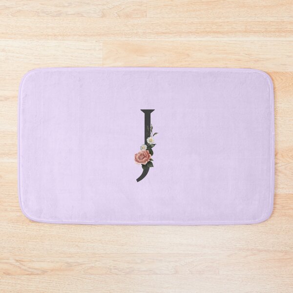 Item preview, Black On Lavender Monogram Letter J | Floral Alphabet designed and sold by SerendipityNow.