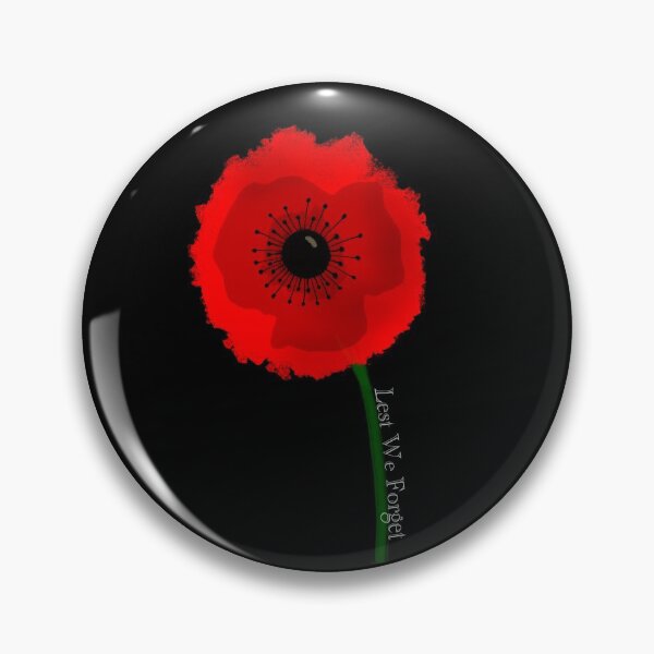 Item preview, Single Poppy Flower Lest We Forget (left leaning) designed and sold by Noelle Hyra.