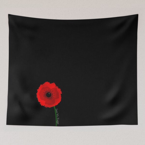 Item preview, Single Poppy Flower Lest We Forget (left leaning) designed and sold by Noelle Hyra.