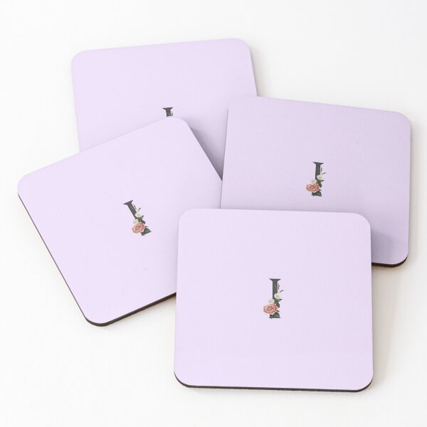 Item preview, Black On Lavender Monogram Letter I | Floral Alphabet designed and sold by SerendipityNow.