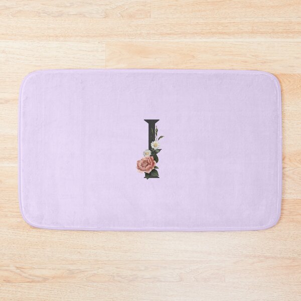 Item preview, Black On Lavender Monogram Letter I | Floral Alphabet designed and sold by SerendipityNow.