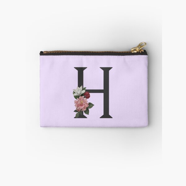 Item preview, Black On Lavender Monogram Letter H | Floral Alphabet designed and sold by SerendipityNow.