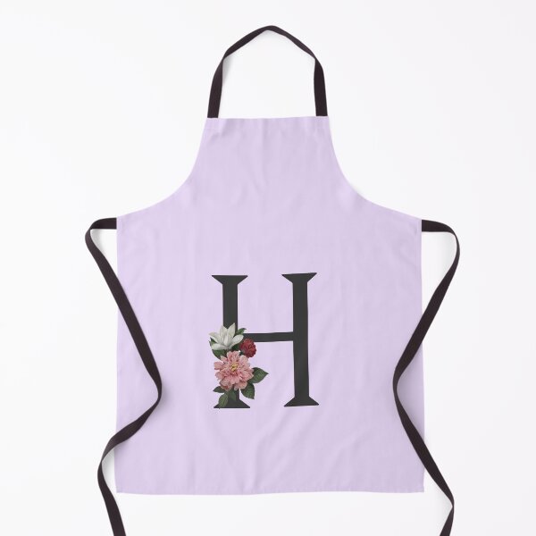 Item preview, Black On Lavender Monogram Letter H | Floral Alphabet designed and sold by SerendipityNow.