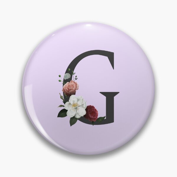 Item preview, Black On Lavender Monogram Letter G | Floral Alphabet designed and sold by SerendipityNow.