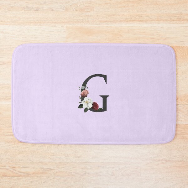 Item preview, Black On Lavender Monogram Letter G | Floral Alphabet designed and sold by SerendipityNow.
