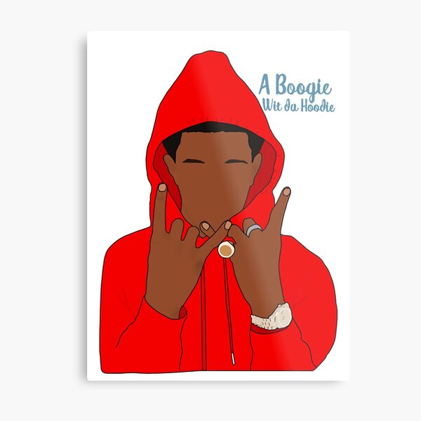 "A Boogie Wit da Hoodie" Metal Print by Redbubble