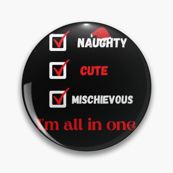 Item preview, Naughty, cute and mischievous, funny offensive christmas designed and sold by Boss  Bubble.