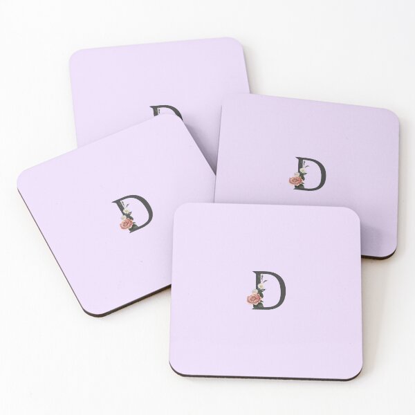 Item preview, Black On Lavender Monogram Letter D | Floral Alphabet designed and sold by SerendipityNow.