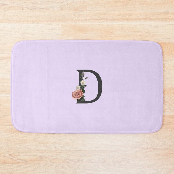 Item preview, Black On Lavender Monogram Letter D | Floral Alphabet designed and sold by SerendipityNow.