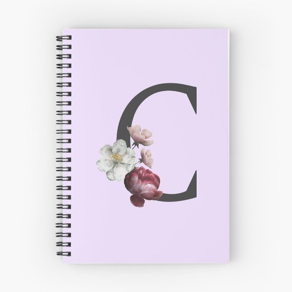 Item preview, Black On Lavender Monogram Letter C | Floral Alphabet designed and sold by SerendipityNow.