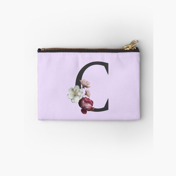 Item preview, Black On Lavender Monogram Letter C | Floral Alphabet designed and sold by SerendipityNow.