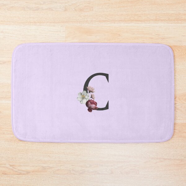 Item preview, Black On Lavender Monogram Letter C | Floral Alphabet designed and sold by SerendipityNow.