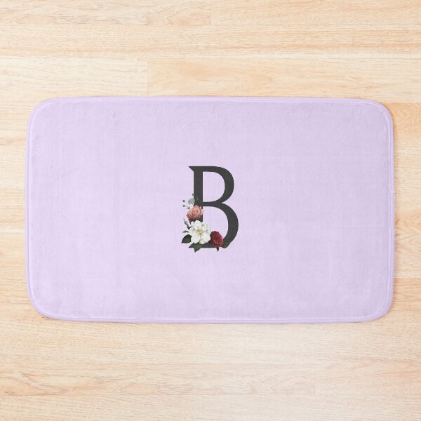 Item preview, Black On Lavender Monogram Letter B | Floral Alphabet designed and sold by SerendipityNow.