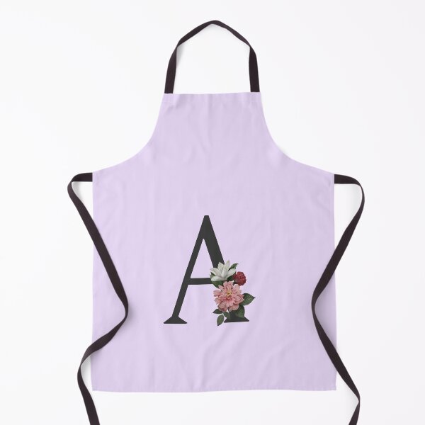 Item preview, Black On Lavender Monogram Letter A | Floral Alphabet designed and sold by SerendipityNow.