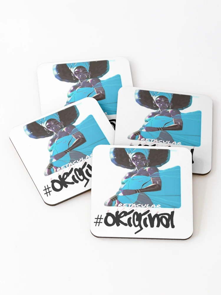 Thumbnail 1 of 5, Coasters (Set of 4), Original Woman Line designed and sold by RextacularRocks.