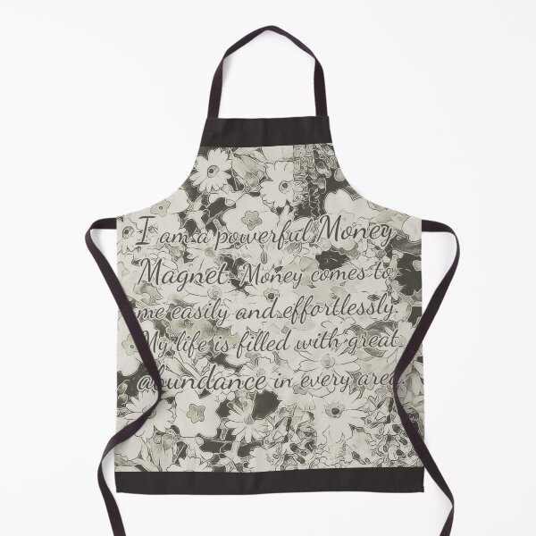 Item preview, I Am Money Magnet,Black and White Floral Print, Law of Attraction Affirmation designed and sold by IASunshine.