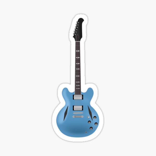 Dave's Blue Guitar Sticker