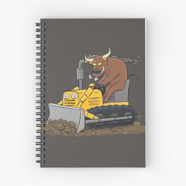 Item preview, Dibujos animados de bulldozer de conducción de toro divertido designed and sold by FrogFactory.