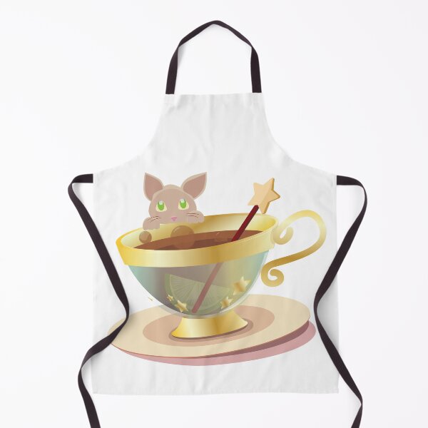Item preview, Cute little kitty and tea cup designed and sold by Albamarina.