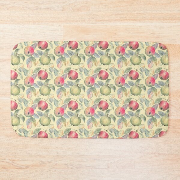Item preview, Autumn apples (on light yellow) designed and sold by Flowersforbear.