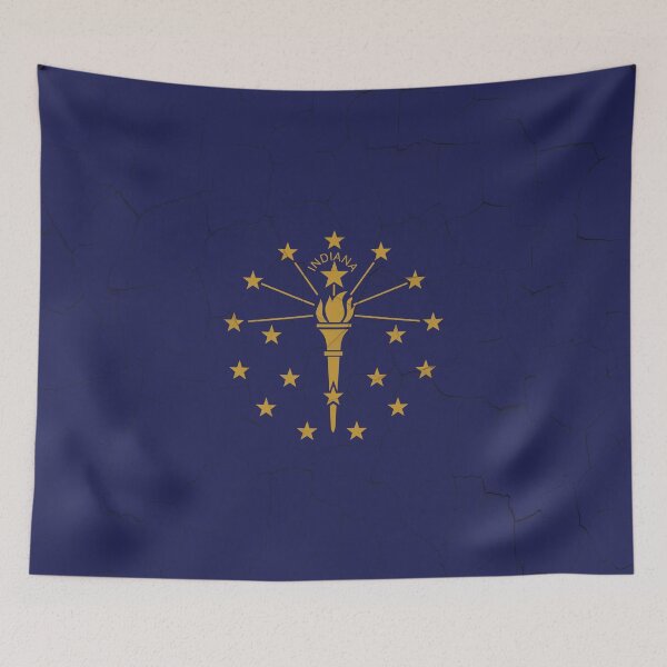 Item preview, Indiana Flag Grunge Wall designed and sold by TRowanDesign.