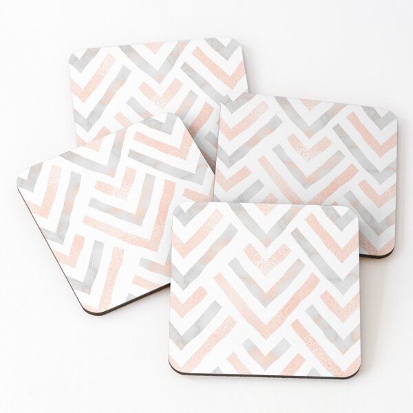 Item preview,  Rose gold marble chevrons  designed and sold by peggieprints.