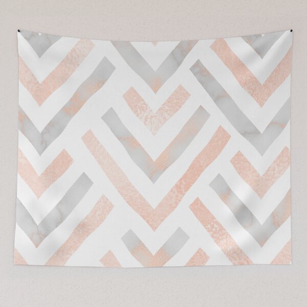 Item preview,  Rose gold marble chevrons  designed and sold by peggieprints.