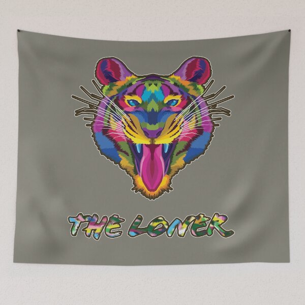 Item preview, FUNNY MULTICOLORED TIGER designed and sold by Delicious Design ⭐⭐⭐⭐⭐.