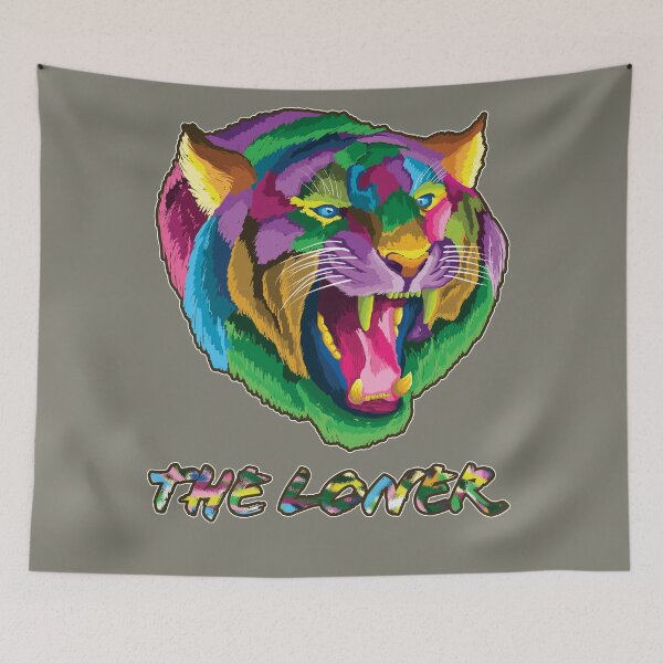 Item preview, FUNNY MULTICOLORED TIGER designed and sold by Delicious Design ⭐⭐⭐⭐⭐.