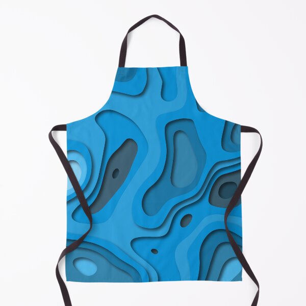 Item preview, Blue Wavy 3D Papercut designed and sold by Vector Scout Lab.