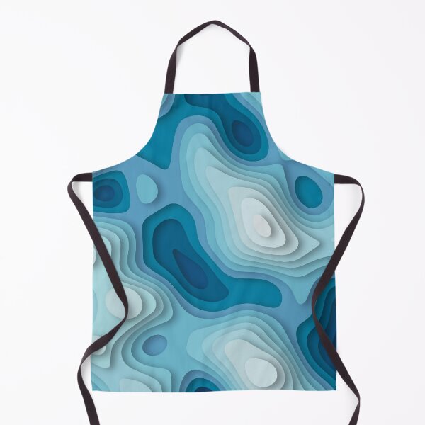Item preview, Blue Wavy 3D Papercut designed and sold by Vector Scout Lab.