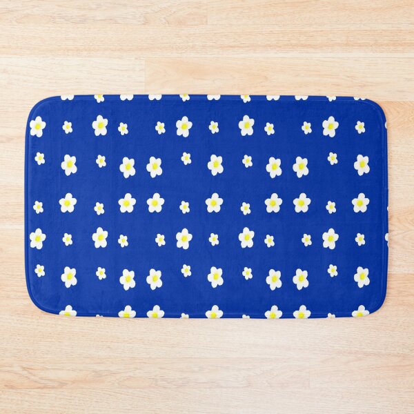 Item preview, white strawberry flower dark blue bacground designed and sold by miaterinka.