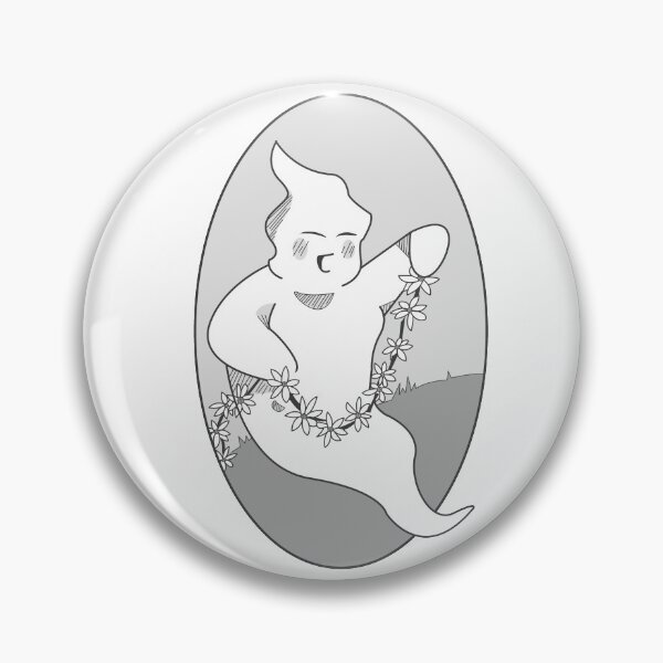 Item preview, Daisychain Ghost cute greyscale sticker designed and sold by SoLittleSteph.