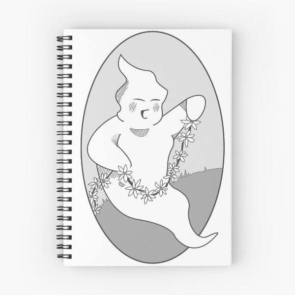 Item preview, Daisychain Ghost cute greyscale sticker designed and sold by SoLittleSteph.