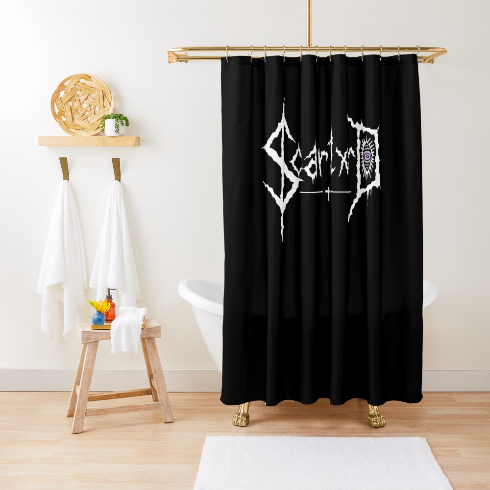 "SCARLXRD white English Rapper" Shower Curtain for Sale by