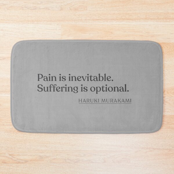 Item preview, haruki murakami - Pain is inevitable. Suffering is optional. designed and sold by BookQuoteMerch.